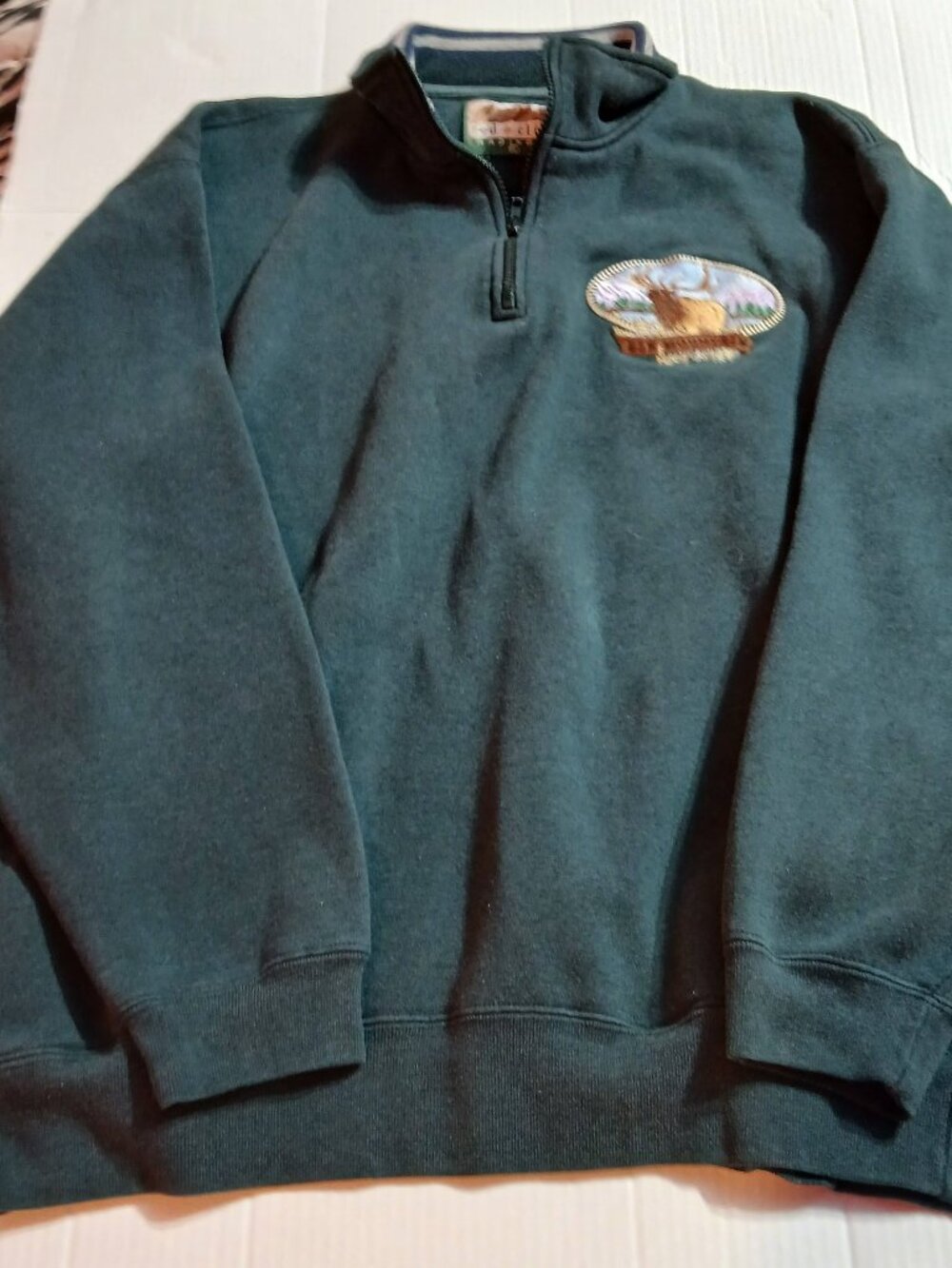 Vintage Red Cliff Trading Co Elk Mountain Pullover Green Men's XL Sweatshirt